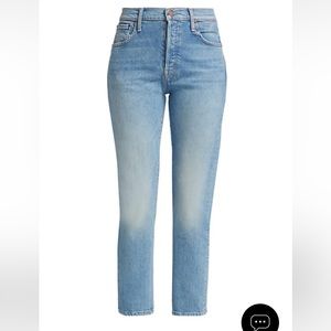 MOTHER THE SCRAPPER ANKLE JEAN WOMENS SIZE 29 NWT LIGHT BLUE WASH